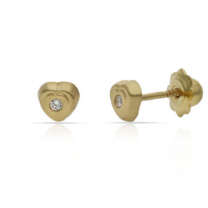 Pendientes oro 18kl corazon