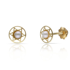 Pendientes oro 18kl estrella