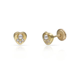 Pendientes oro 18kl corazon