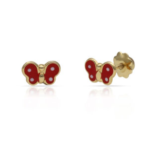 Pendientes oro 18kl mariposa