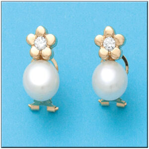 Pendientes oro 18kl perlas cultivadas