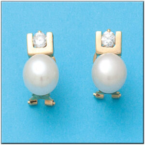 Pendientes oro 18kl perlas cultivadas