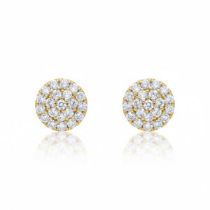Pendientes oro 18kl redondos 9mm