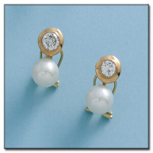 Pendientes oro 18kl perlas