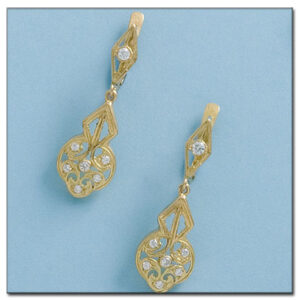 Pendientes oro 18kl circonitas