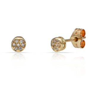 Pendientes oro 18kl redondos 4mm
