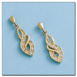 Pendientes oro 18kl circonitas