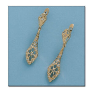 Pendientes oro 18kl circonitas
