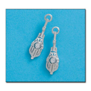 Pendientes oro blanco 18kl circonitas