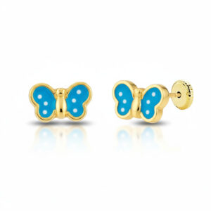 Pendientes oro 18kl mariposa