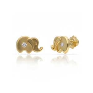 Pendientes oro 18kl elefante - 7x4.50mm