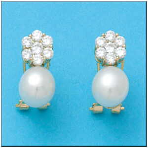 Pendientes oro 18kl perlas cultivadas