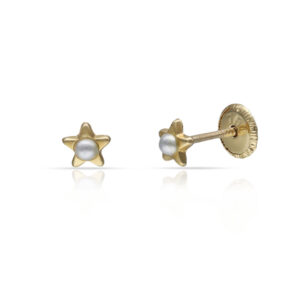 Pendientes oro 18kl estrella