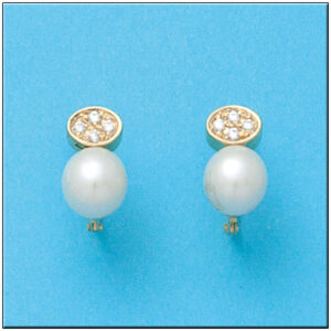 Pendientes oro 18kl perlas cultivadas