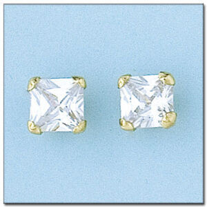 Pendientes oro 18kl - 8x8