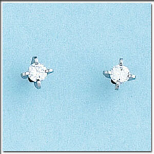 Pendientes oro blanco 18kl - 5mm