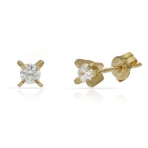 Pendientes oro 18kl - 4mm