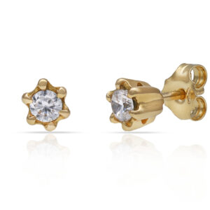 Pendientes oro 18kl circonitas
