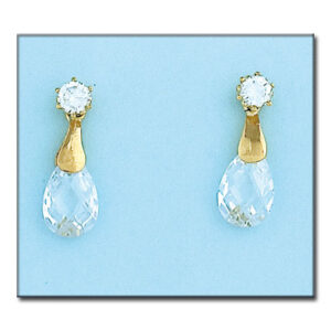 Pendientes oro 18kl circonitas