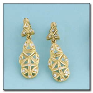 Pendientes oro 18kl circonitas