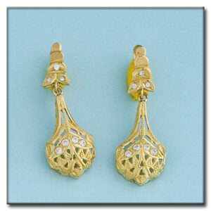 Pendientes oro 18kl circonitas