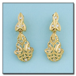 Pendientes oro 18kl circonitas