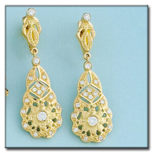 Pendientes oro 18kl circonitas