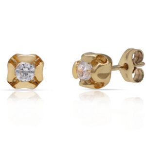 Pendientes oro 18kl circonitas