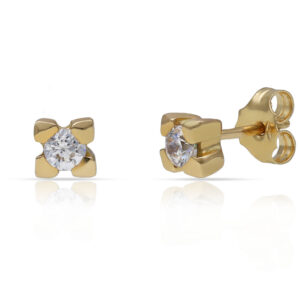 Pendientes oro 18kl circonitas