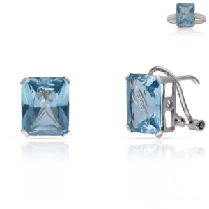 Pendientes oro blanco de 18kl