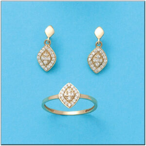 Pendientes oro 18kl circonitas