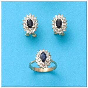 Pendientes oro 18kl zafiros finos