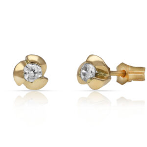 Pendientes oro 18kl circonitas