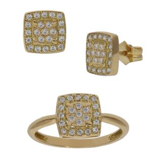 Pendientes oro 18kl circonitas