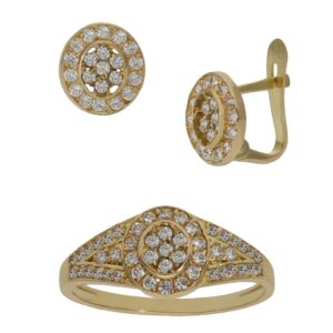 Pendientes oro 18kl circonitas