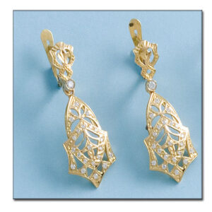 Pendientes oro 18kl circonitas
