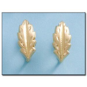 Pendientes oro 18kl hoja