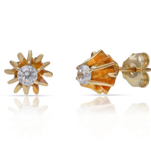 Pendientes oro 18kl circonitas