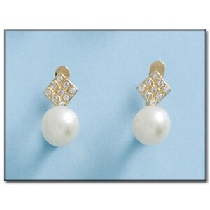 Pendientes oro 18kl con perlas