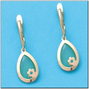 Pendientes oro 18kl flor
