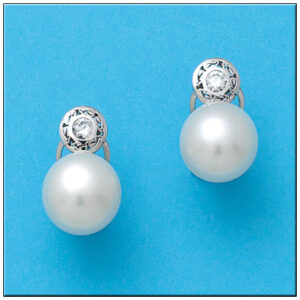 Pendientes oro blanco 18kl circonitas