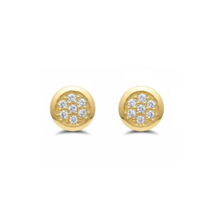 Pendientes oro 18kl redondos 6mm