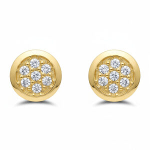 Pendientes oro 18kl redondos 11mmp1755