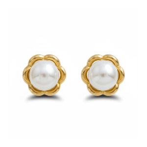 Pendientes oro 18kl perlas 12mm
