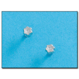 Pendientes oro blanco 18kl flores