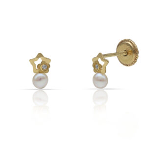 Pendientes oro 18kl estrellas