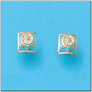 Pendientes oro 18kl cuadrados