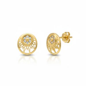 Pendientes oro 18kl redondos
