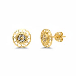Pendientes oro 18kl redondos