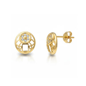 Pendientes oro 18kl redondos